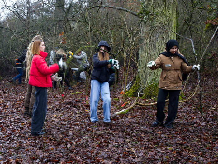 Hutewaldeinsatz mit BIK Flaechenteile räumen